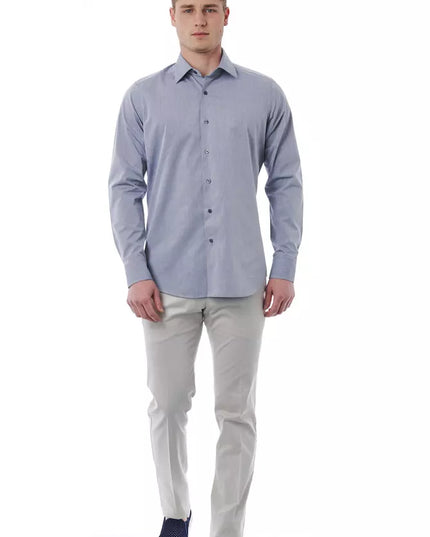 Bagutta Gray Cotton Men Shirt