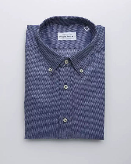 Robert Friedman Blue Cotton Mens Shirt