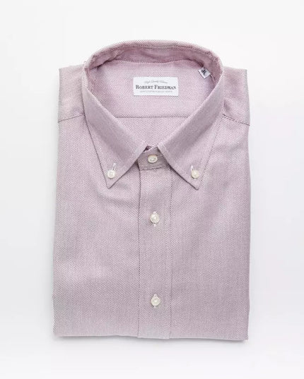 Robert Friedman Red Cotton Men Shirt