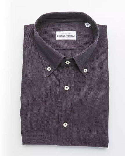 Robert Friedman Black Cotton Men Shirt