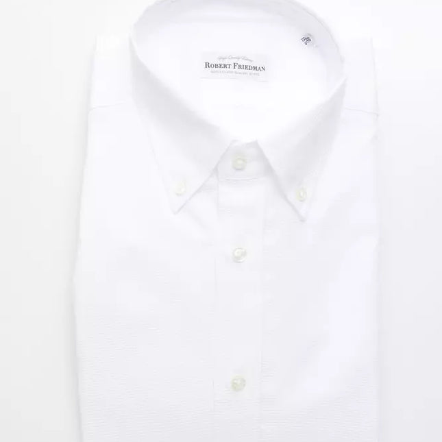 Robert Friedman White Cotton Men's Shirt