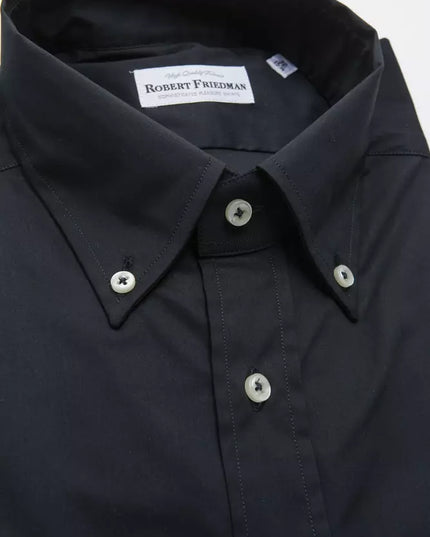 Robert Friedman Black Cotton Men's Shirt