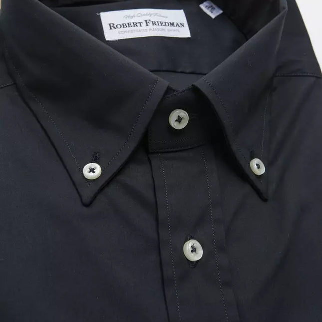 Robert Friedman Black Cotton Men's Shirt