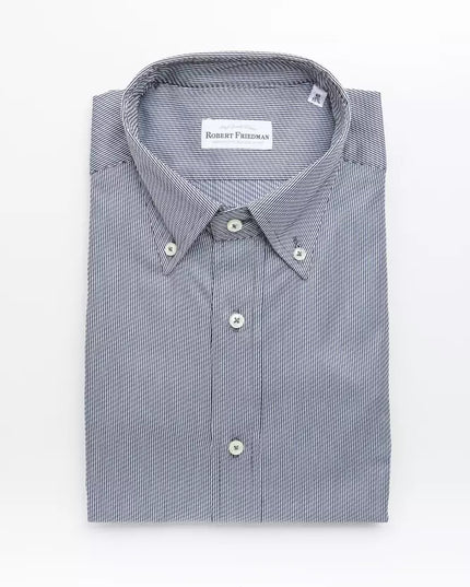 Robert Friedman Blue Cotton Men Shirt