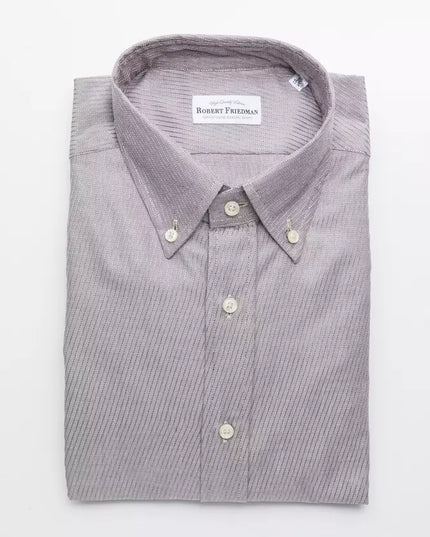 Robert Friedman Beige Cotton Men Shirt