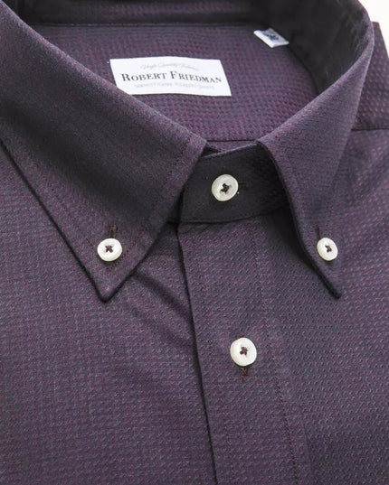 Robert Friedman Black Cotton Men Shirt