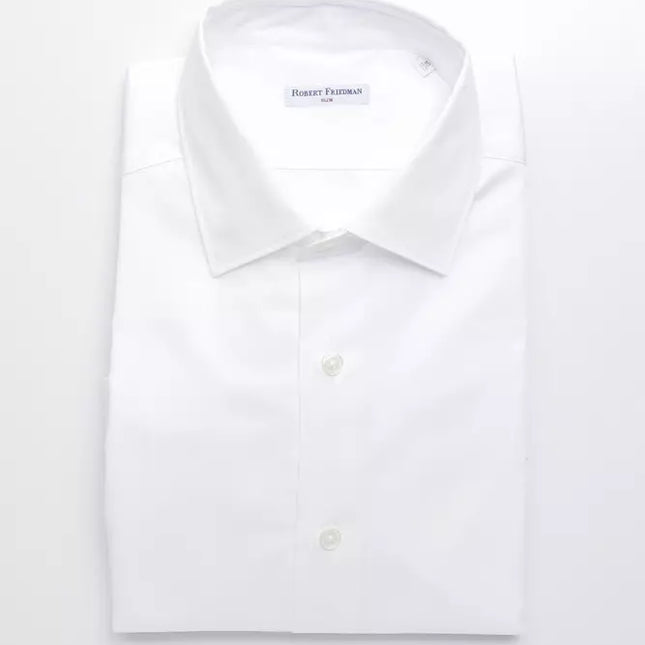 Robert Friedman White Cotton Men's Shirt