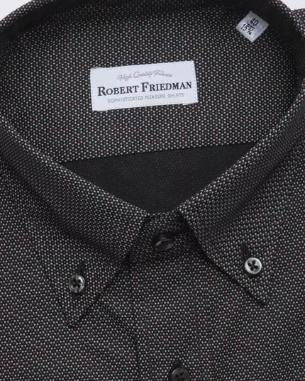 Robert Friedman Black Cotton Men Shirt