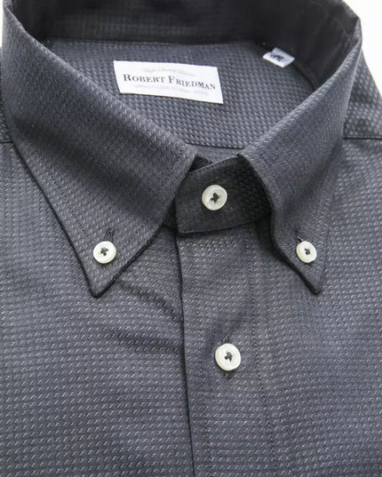 Robert Friedman Green Cotton Men Shirt