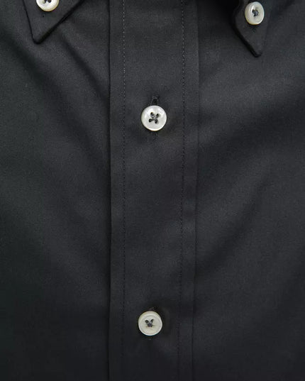 Robert Friedman Gray Cotton Men Shirt