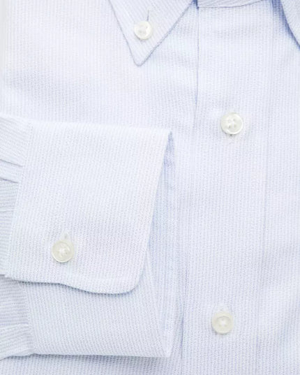 Robert Friedman Light Blue Cotton Men Shirt