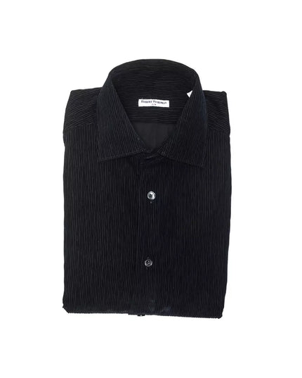 Robert Friedman Black Cotton Men Shirt
