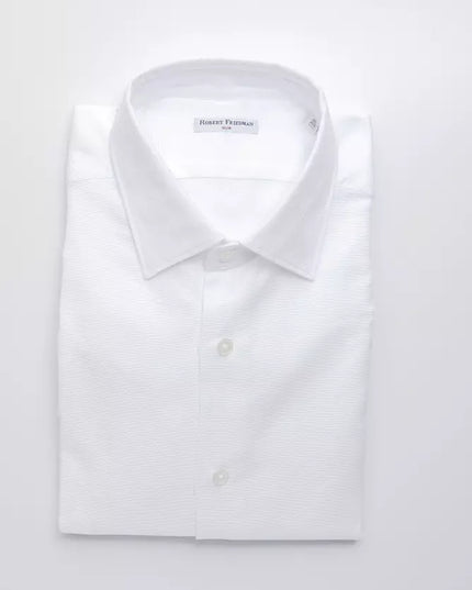 Robert Friedman White Cotton Men's Shirt
