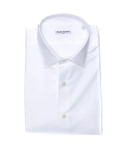 Robert Friedman White Cotton Men Shirt