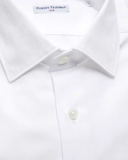 Robert Friedman White Cotton Men's Shirt