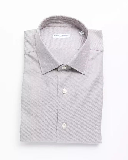 Robert Friedman Beige Cotton Men Shirt