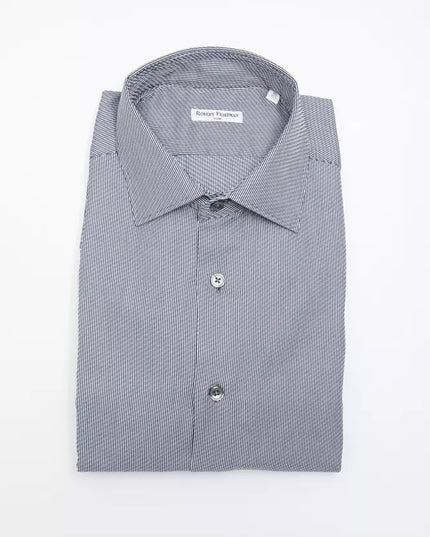 Robert Friedman Blue Cotton Men Shirt