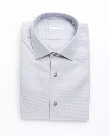 Robert Friedman Beige Cotton Men Shirt