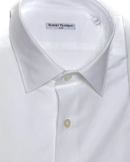 Robert Friedman White Cotton Men Shirt
