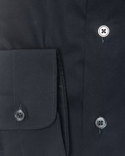 Robert Friedman Black Cotton Men Shirt