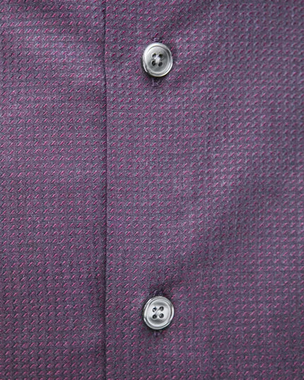 Robert Friedman Burgundy Cotton Men Shirt