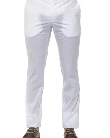 PT Torino White Cotton Men's Trouser