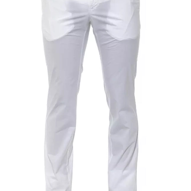 PT Torino White Cotton Men's Trouser