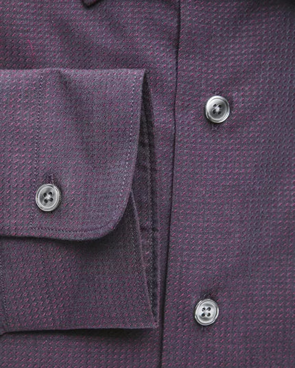 Robert Friedman Burgundy Cotton Men Shirt