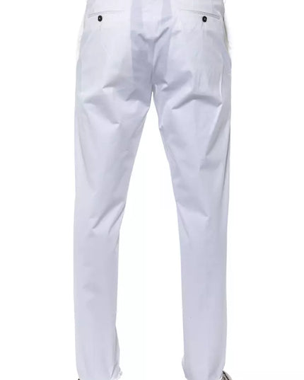 PT Torino White Cotton Men Trouser