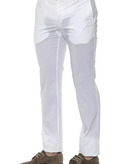 PT Torino White Cotton Men's Trouser