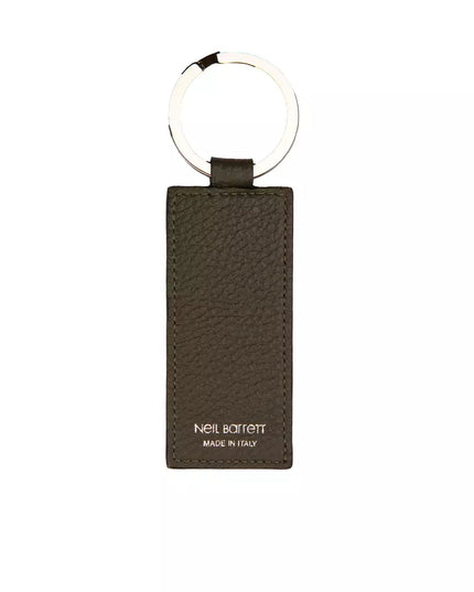 Neil Barrett Green Leather Men Keychain