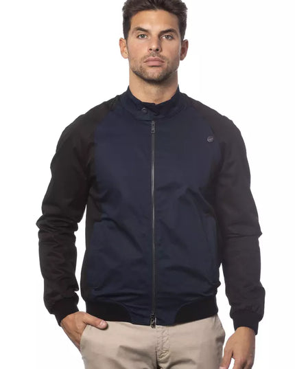 Verri Blue Cotton Men's Bomber Jacket