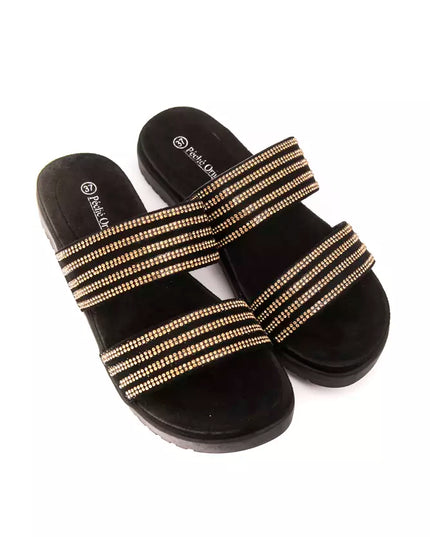 Péché Originel Gold Textile Women Sandal