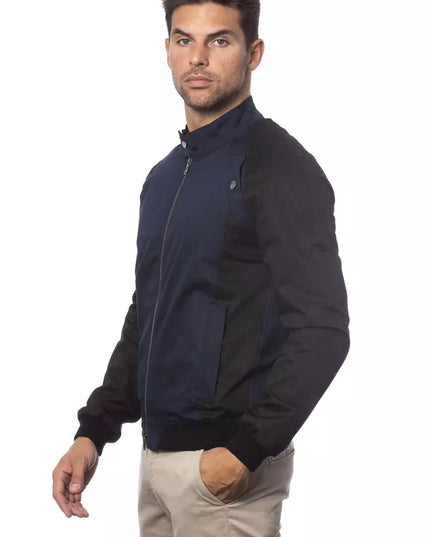 Verri Blue Cotton Men's Bomber Jacket