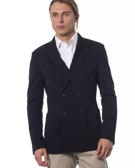 Verri Blue Viscose Men Blazer