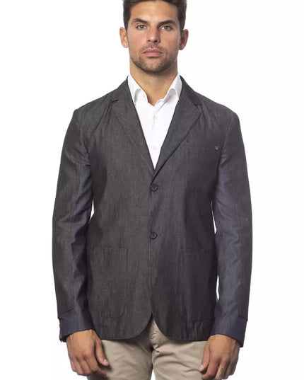 Verri Gray Cotton Men's Blazer