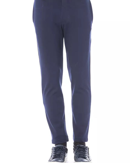 Verri Blue Viscose Men Pant