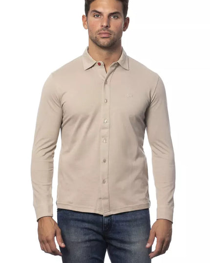 Verri Beige Cotton Men Shirt