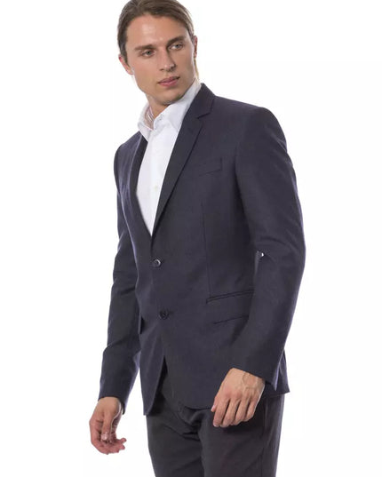 Verri Blue Wool Men Blazer