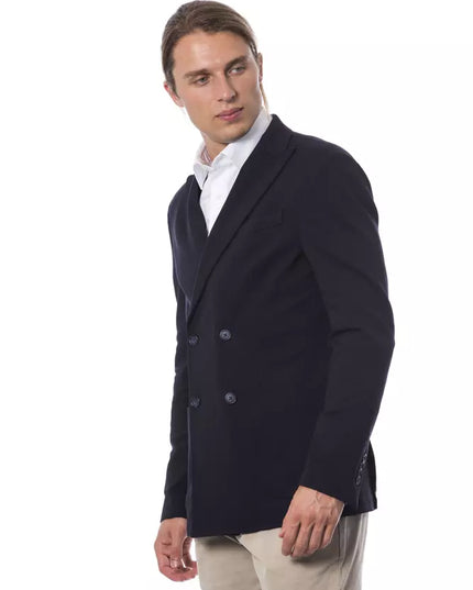 Verri Blue Viscose Men Blazer