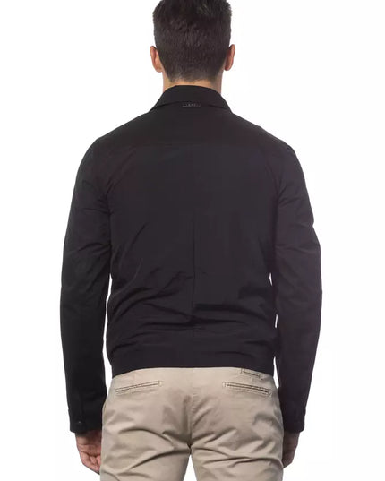 Verri Black Cotton Men's Bomber Jacket