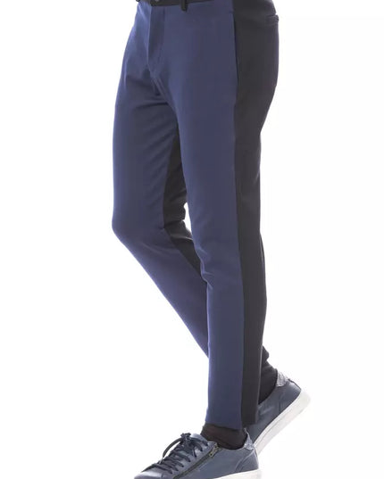 Verri Blue Viscose Men Pant