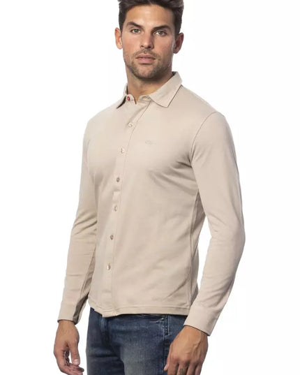 Verri Beige Cotton Men Shirt