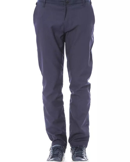 Verri Blue Polyester Men Pant