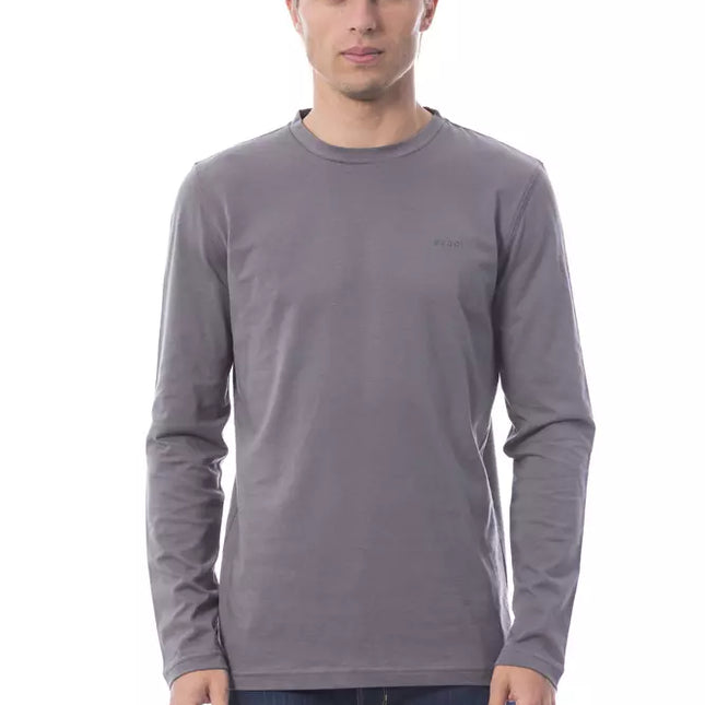 Verri Gray Cotton Men T-Shirt