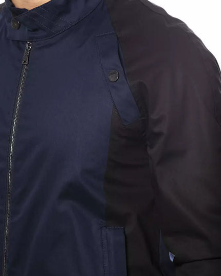 Verri Blue Cotton Men's Bomber Jacket