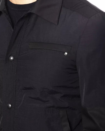 Verri Black Cotton Men's Bomber Jacket