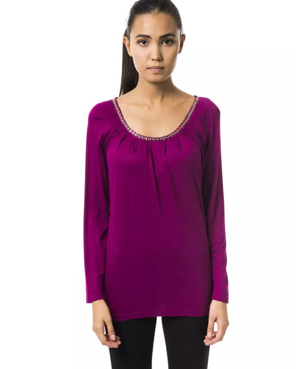 BYBLOS Purple Viscose Women Top