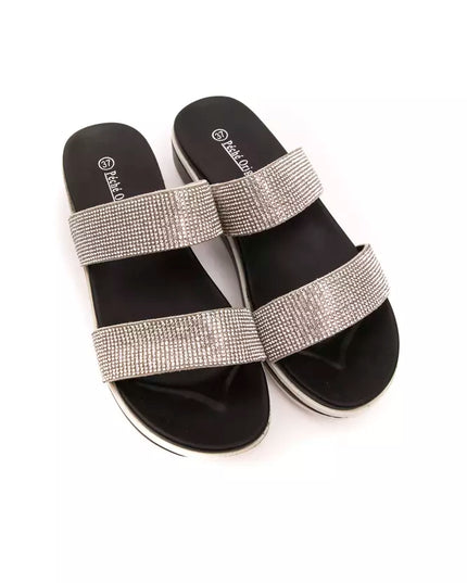 Péché Originel Silver Textile Women Sandal