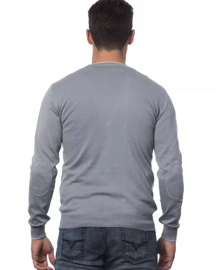 Verri Gray Cotton Men Cardigan